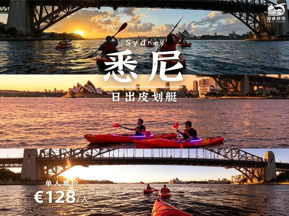Progetto definitivo-1 (英文团)悉尼:日出皮划艇、歌剧院和海港大桥下 - immagine 1